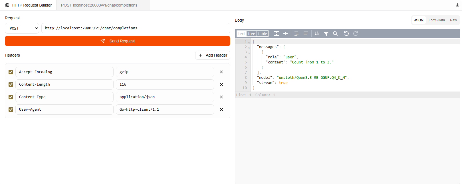 Request Builder Form