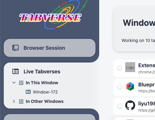 Group your tabs and manage them with Tabverse