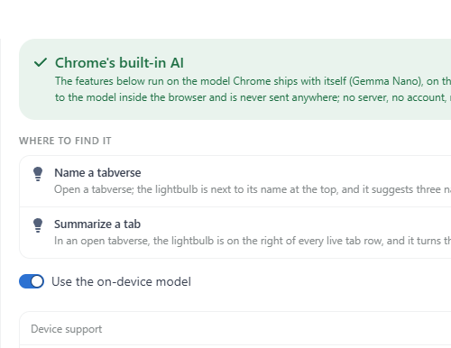 On-device AI that never leaves your browser